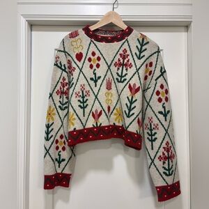 Scandi Folk Crewneck Sweater